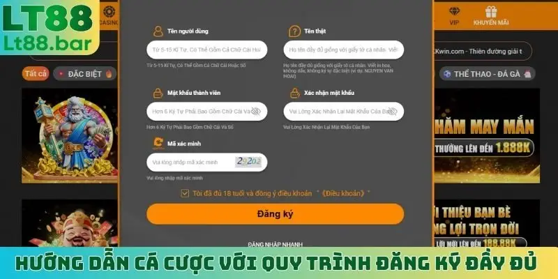 Hướng dẫn cá cược với quy trình đăng ký đầy đủ