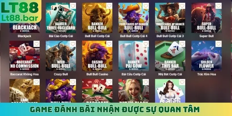 Game đánh bài nhận được sự quan tâm