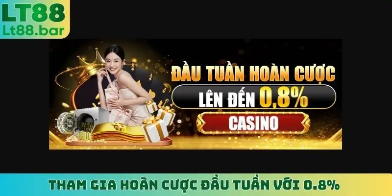 Tham gia hoàn cược đầu tuần với 0.8%