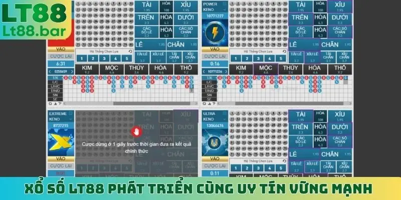 Xổ số LT88 phát triển cùng uy tín vững mạnh